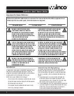 Preview for 2 page of Winco EWB-100A Operating Instructions Manual