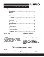 Preview for 3 page of Winco EWB-100A Operating Instructions Manual