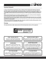 Preview for 4 page of Winco EWB-100A Operating Instructions Manual