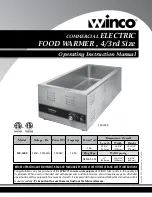 Winco FW-L600 Operating Instructions Manual preview