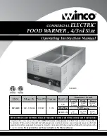 Preview for 1 page of Winco FW-L600 Operating Instructions Manual