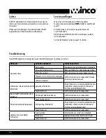 Preview for 10 page of Winco FW-L600 Operating Instructions Manual