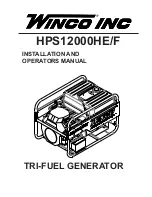 Winco HPS12000HE/F Installation And Operator'S Manual предпросмотр