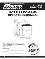 Предварительный просмотр 1 страницы Winco PSS150-17 Installation And Operator'S Manual