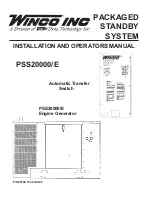 Winco PSS20000/E Installation And Operator'S Manual preview