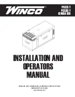 Preview for 1 page of Winco PSS21/F Installation And Operator'S Manual