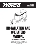 Preview for 1 page of Winco RP25/D Installation And Operator'S Manual