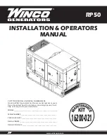 Winco RP50 Installation & Operator'S Manual preview