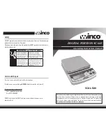 Winco SCAL-D20 Operating Instructions Manual предпросмотр