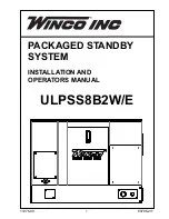 Winco ULPSS8B2E Installation And Operator'S Manual предпросмотр