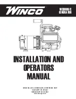 Preview for 1 page of Winco W3000C Installation And Operator'S Manual