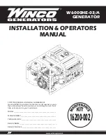 Preview for 1 page of Winco W6000HE-03/A Installation & Operator'S Manual