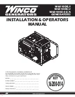 Winco W6010DE/I Installation & Operator'S Manual preview