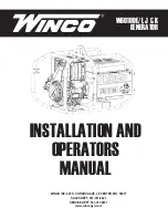 Предварительный просмотр 1 страницы Winco W6010DE Installation And Operator'S Manual