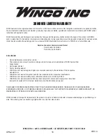 Preview for 16 page of Winco W6010DE Installation And Operator'S Manual