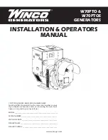 Winco W70PTO Installation & Operator'S Manual preview