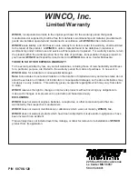 Preview for 12 page of Winco W9500HE Operator'S Manual