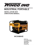 Winco WC5000E Installation And Operator'S Manual preview