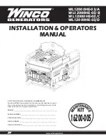 Предварительный просмотр 1 страницы Winco WL12000HE-03/A Installation & Operator'S Manual