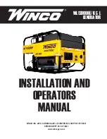 Winco WL12000HE Installation And Operator'S Manual preview