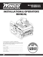 Preview for 1 page of Winco WL16000HE-03/A Installation & Operator'S Manual