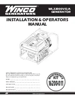 Winco WL22000VA Installation & Operator'S Manual предпросмотр