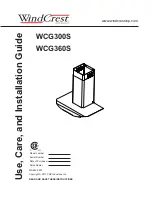 Wind Crest WCG300S Use, Care And Installation Manual preview