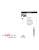 Предварительный просмотр 2 страницы Windchaser Oscillating WindColumn Fan WGCF1 Instruction Manual