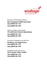 Предварительный просмотр 1 страницы Windhager AquaWIN Air 203 Installation Instructions And Use