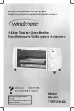 Предварительный просмотр 1 страницы Windmere WTO4030C Use And Care Book Manual