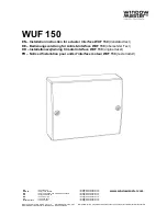 Window Master WUF 150 Installation Instructions Manual предпросмотр