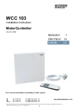 Preview for 27 page of WindowMaster WCC 103BT MotorController Installation Instruction