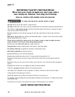 Предварительный просмотр 6 страницы Windsor 10090160 Operating Instructions Manual