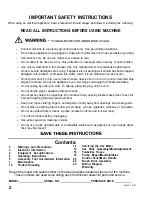 Preview for 2 page of Windsor ADMIRAL PLUS ADP Operating Instructions Manual