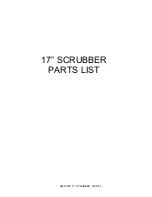 Preview for 1 page of Windsor Automatic Scrubber 86221970 Parts List