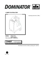 Windsor DOMINATOR D250 Operating Instructions Manual preview