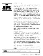 Preview for 19 page of Windsor DOMINATOR D250 Operating Instructions Manual