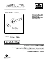 Preview for 1 page of Windsor DOUBLE DRY DDH 86000000 Operating Instructions Manual