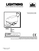 Windsor Lightning Battery Burnisher 10027100 Operating Instructions Manual preview