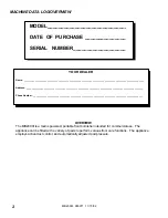 Preview for 2 page of Windsor MB2000I Operating Instructions Manual