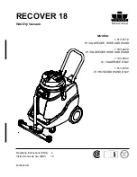 Windsor RECOVER 18 Operating Instructions Manual preview