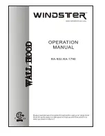 Windster RA-1790 Operation Manual предпросмотр