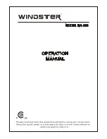 Windster RA-268 Operation Manual preview