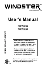 Windster RH-W30SS User Manual preview