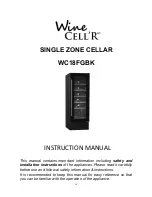 Wine Cell'R WC18FGBK Instruction Manual preview