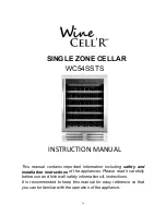 Preview for 1 page of Wine Cell'R WC54SSTS Instruction Manual