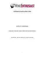 Preview for 1 page of Wine Enthusiast 278 03 25 Instruction Manual