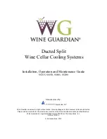 Предварительный просмотр 1 страницы Wine Guardian 15H0128-00 Installation, Operation And Maintenance Manual