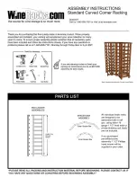 Preview for 1 page of Wine racks America Standart Curved Corner Racking Assembly Instructions