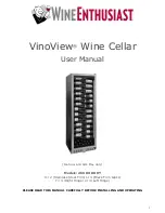 WineEnthusiast VinoView 269 0X 88 0Y User Manual preview